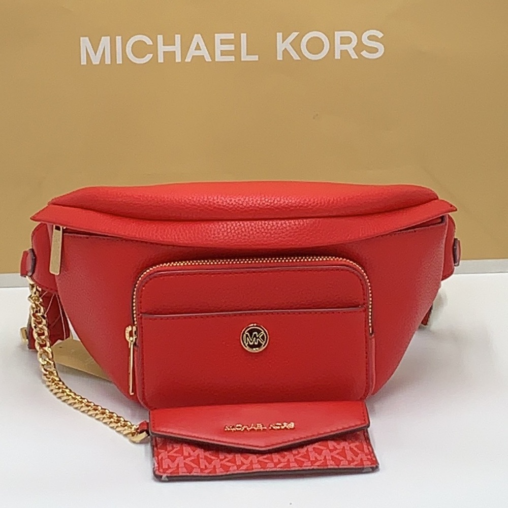 MICHAEL KORS 
Maisie Large Pebbled Leather 2-in-1 Waistpack Fannypack Belt Bag - Picture 16 of 16